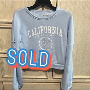 oversized cropped crewneck